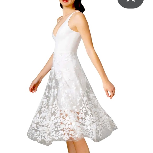 NWT Dress the Population White Dress - Picture 1 of 3